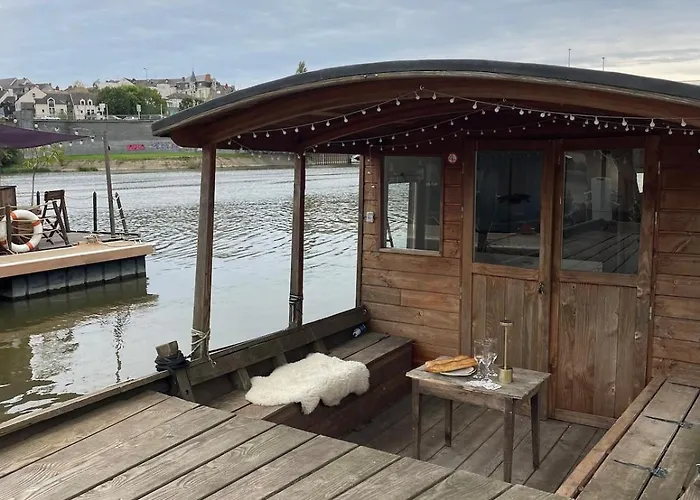 Bateau Traditionnel De Loire Face Au Chateau D'angers * Angers